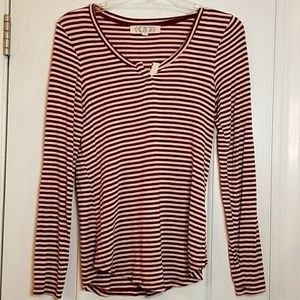Long sleeve striped top